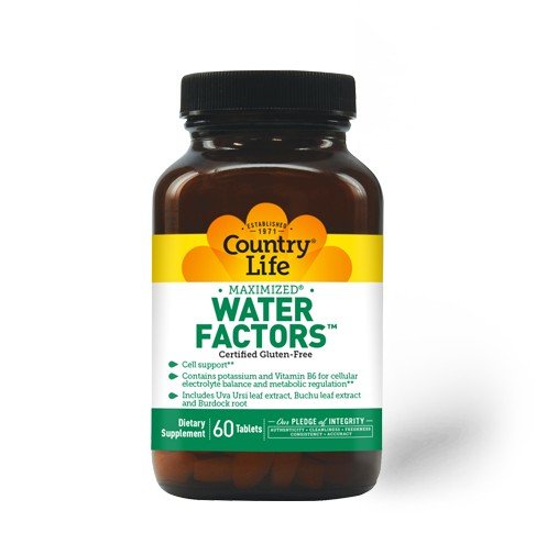 Water Factors | Country Life | Cellular Electrolyte Balance | Dietary Supplement | 60 Tablets | VitaminLife