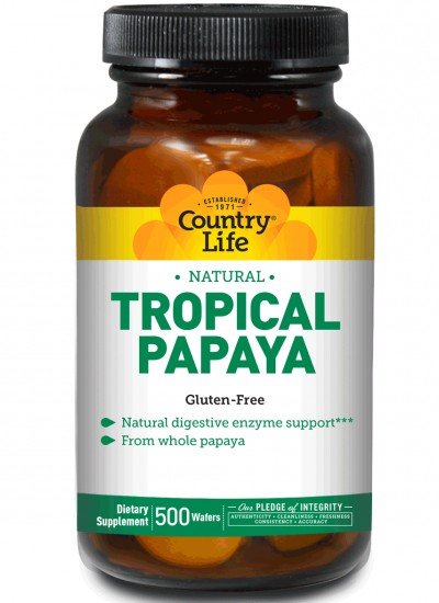 Country Life Natural Tropical Papaya 500 Chewable