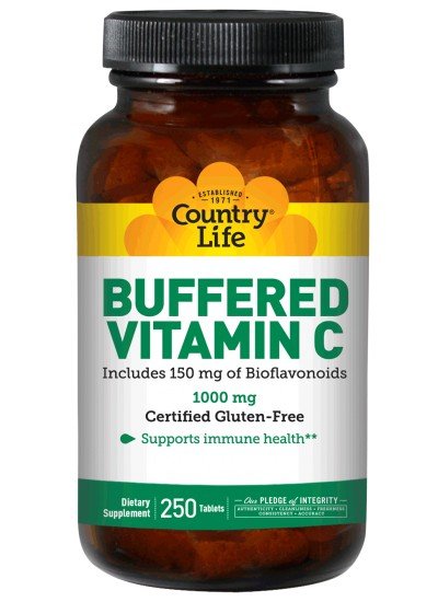 Country Life Buffered Vitamin C 1000mg With Bioflavonoids 150mg 250 Tablet