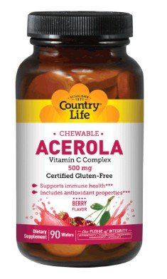 Country Life Chewable Acerola 500 mg 90 Chewable