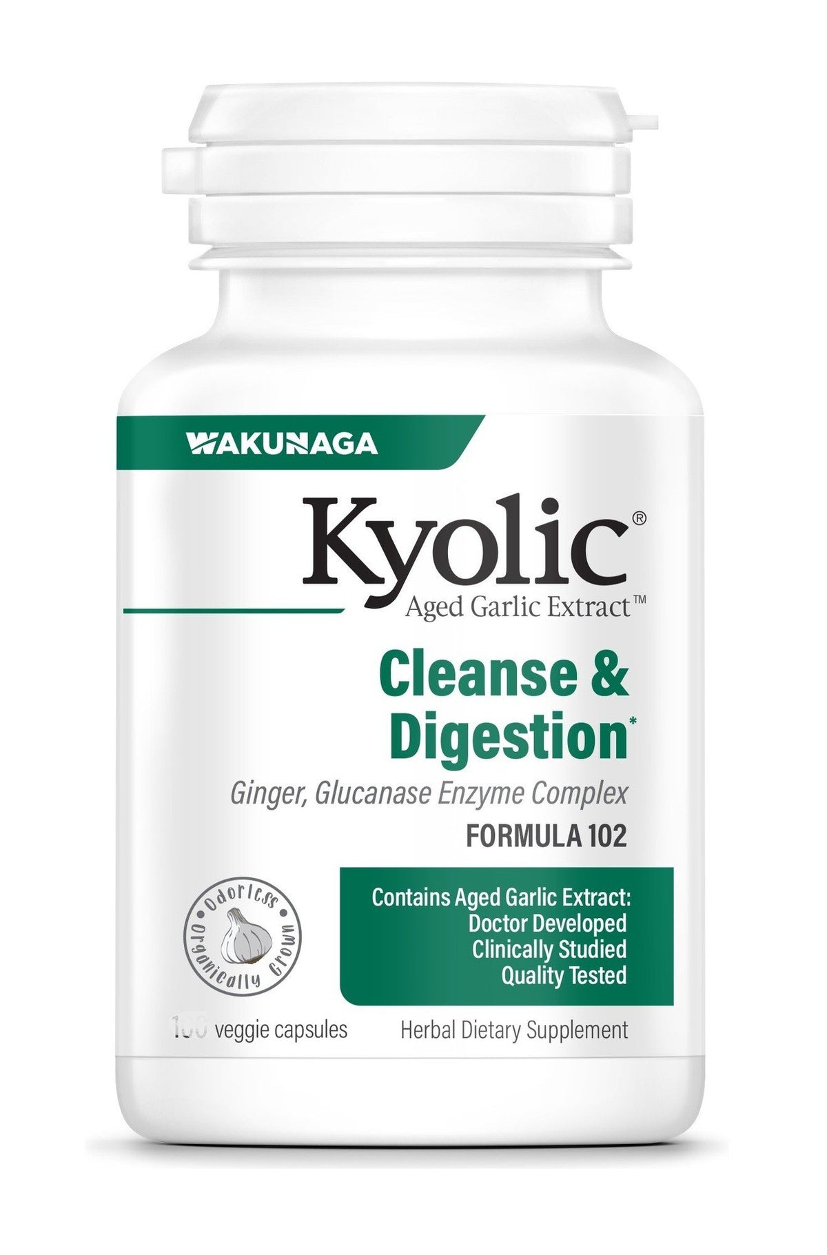 Kyolic Cleanse &amp; Digestion Formula 102 200 VegCaps