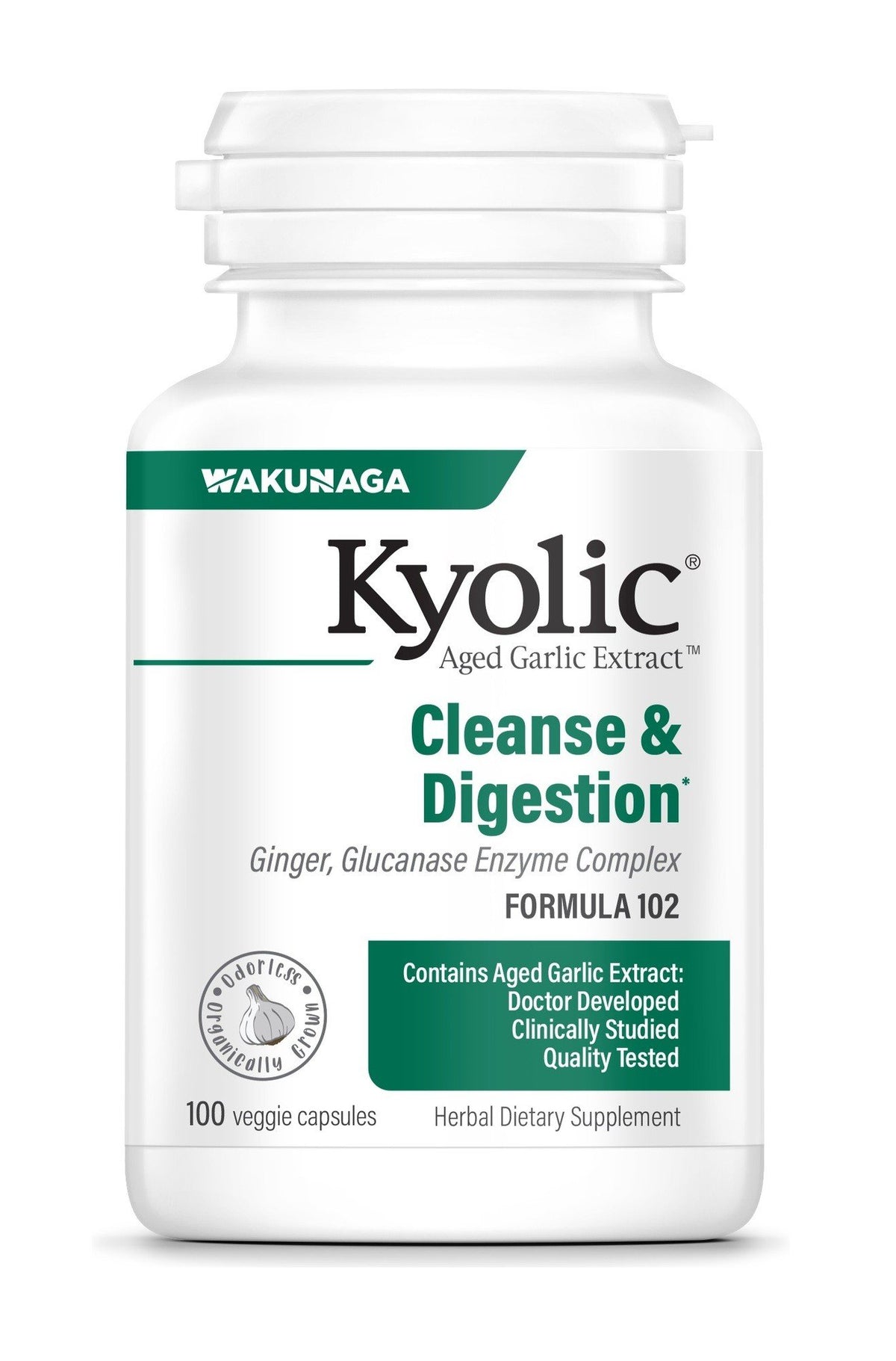 Kyolic Cleanse &amp; Digestion Formula 102 100 VegCaps