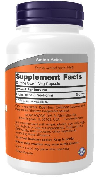 Now Foods Glutamine 500mg 120 VegCaps