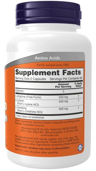 Now Foods Tri-Amino 120 Capsule