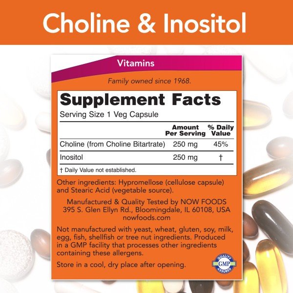 Now Foods Choline &amp; Inositol 100 Capsule