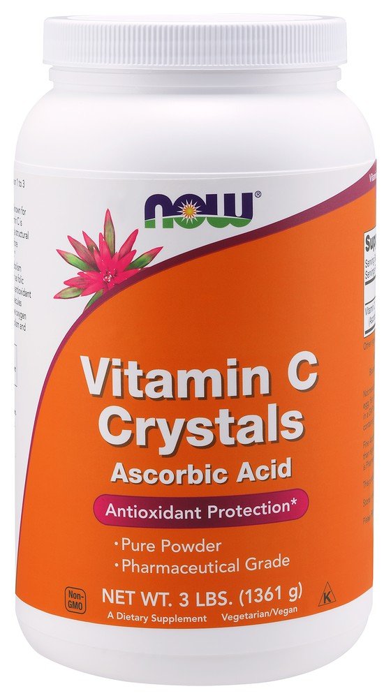 Now Foods Ascorbic Acid Powder (Vitamin C Crystals) 3 lbs Powder