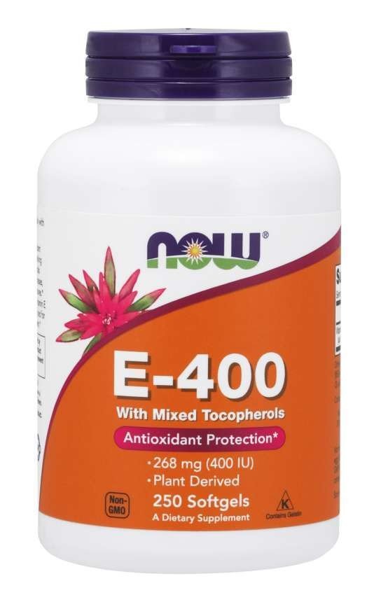 Now Foods Vitamin E-400 With Mixed Tocopherols 250 Softgel