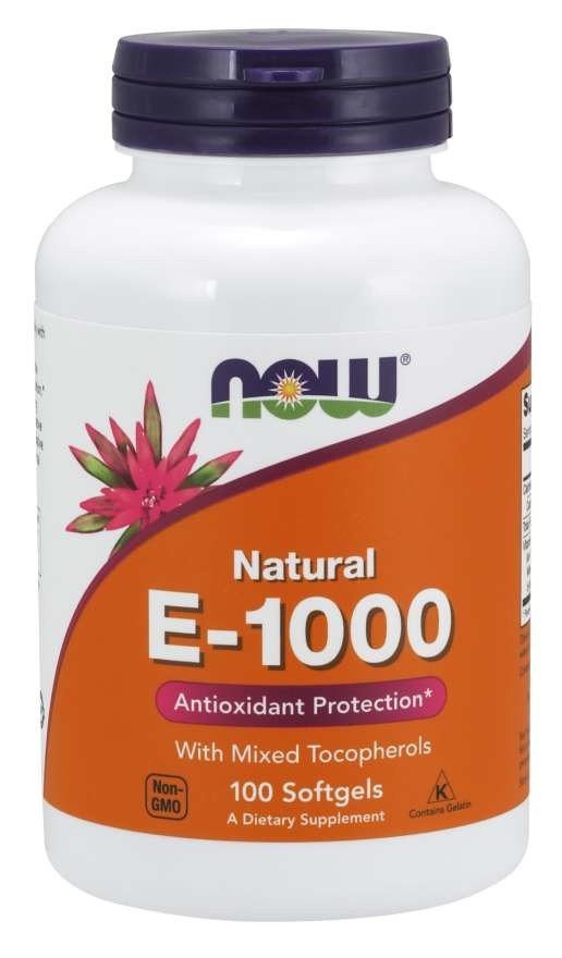 Now Foods E-1000 With Mixed Tocopherols 100 Softgel