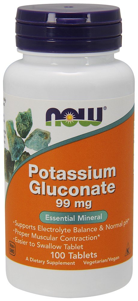 Now Foods Potassium Gluconate 99 mg 100 Tablet