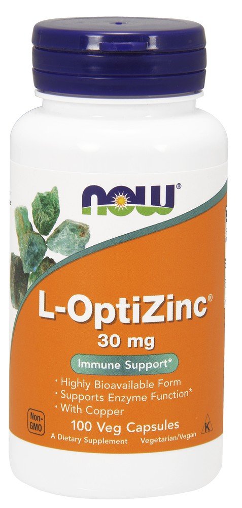 Now Foods L-OptiZinc 30 mg 100 Capsule