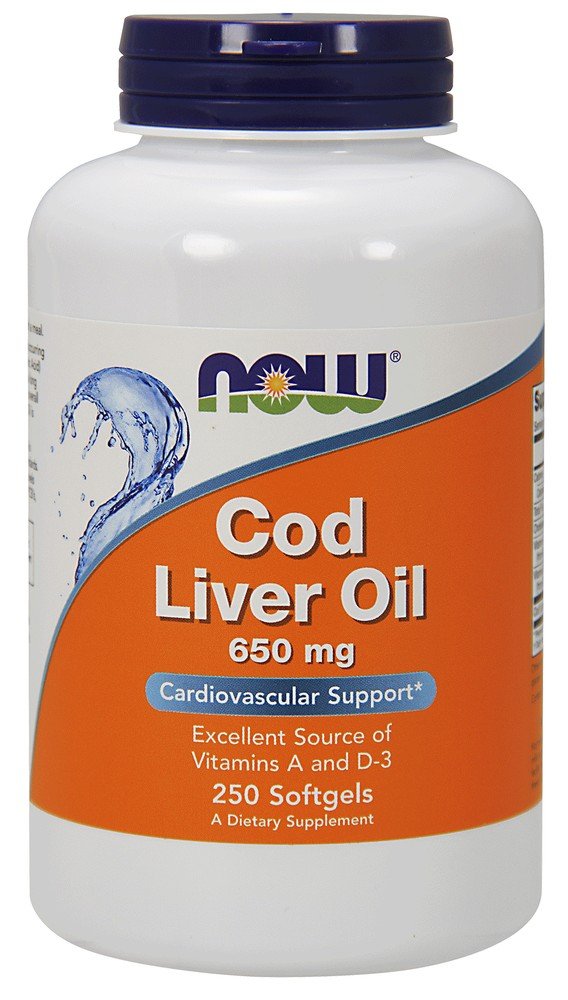 Now Foods Cod Liver Oil 650 mg 250 Softgel