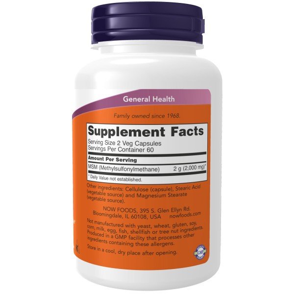 Now Foods MSM 1000mg 120 Capsule