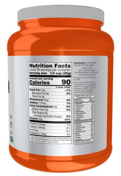 Now Foods Soy Protein Isolate 2 lbs Powder