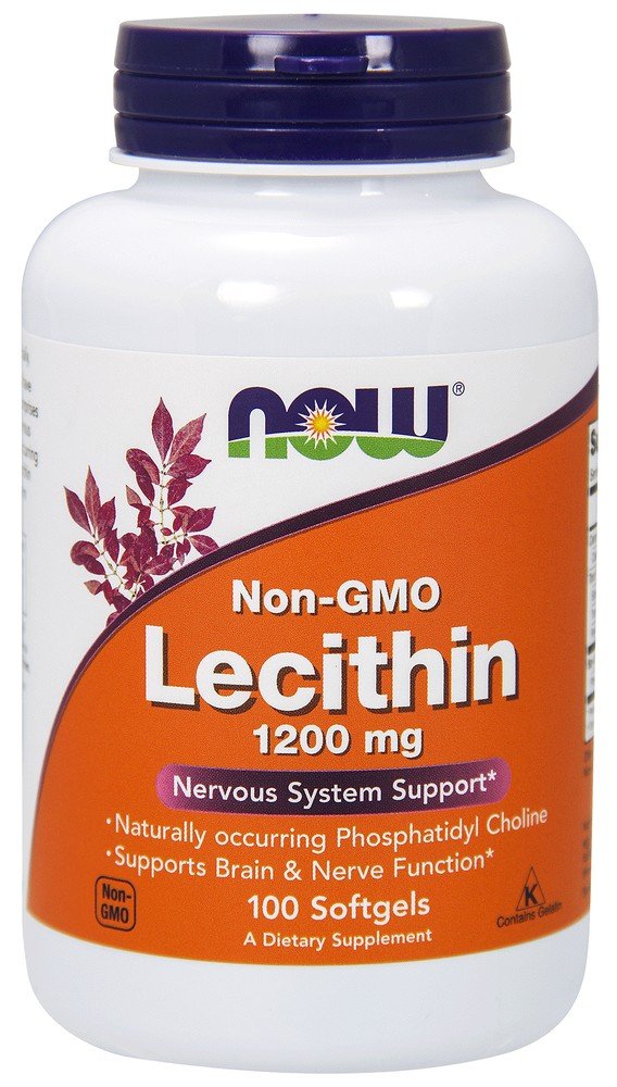 Now Foods Lecithin 19 Grain 1200 mg 100 Softgel