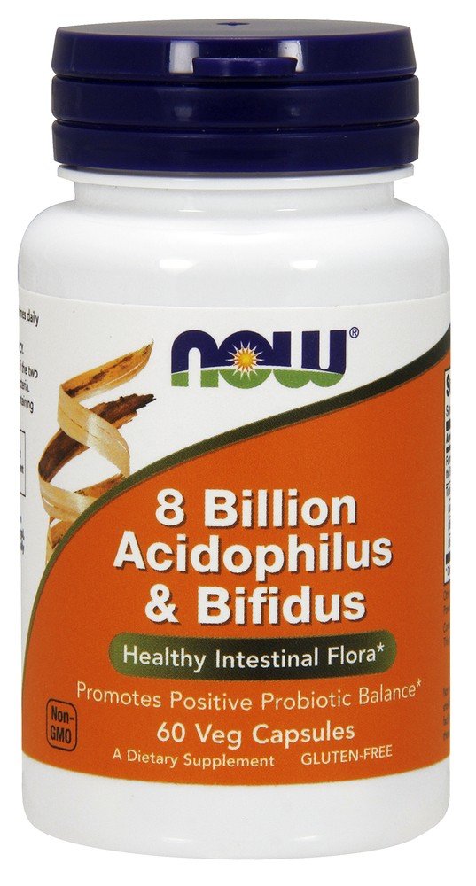 Now Foods 8 Billion Acidophilus & Bifidus 60 Capsule