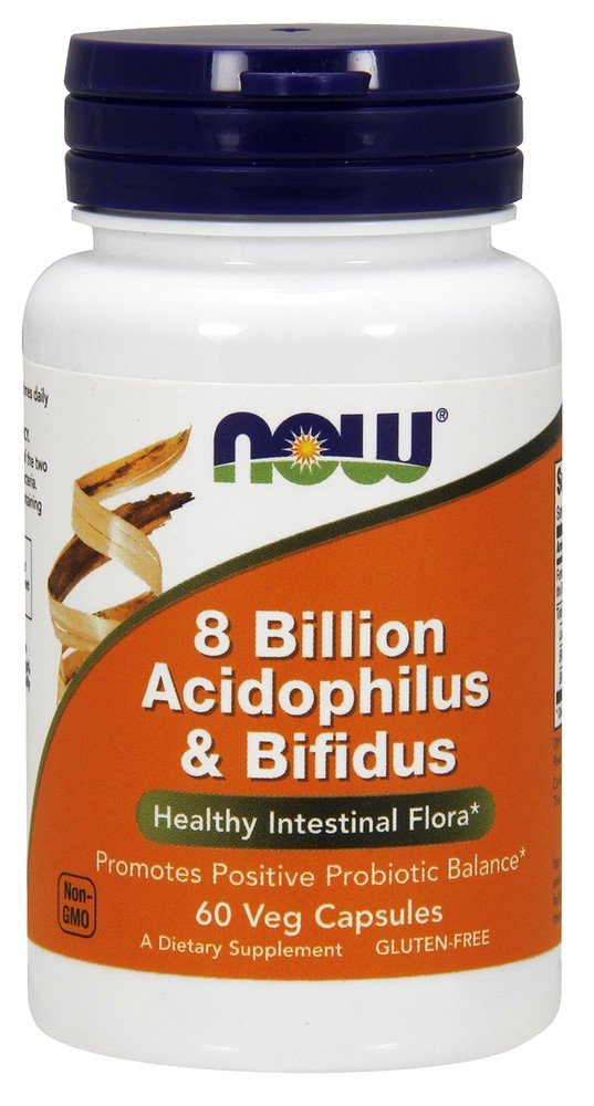 Now Foods 8 Billion Acidophilus &amp; Bifidus 60 Capsule
