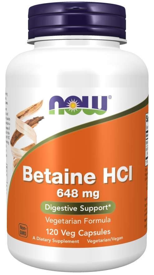 Now Foods Betaine HCL648 mg 120 Capsule