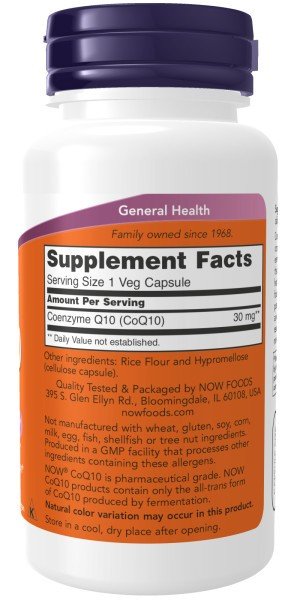 Now Foods CoQ10 30mg 60 Capsule