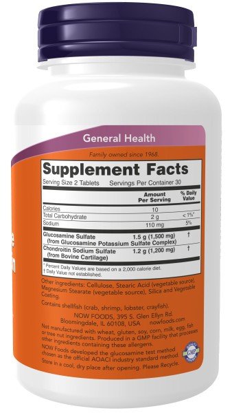 Now Foods Glucosamine &amp; Chondroitin Extra Strength 60 Tablet