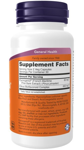 Now Foods Pycnogenol 30mg 60 Capsule