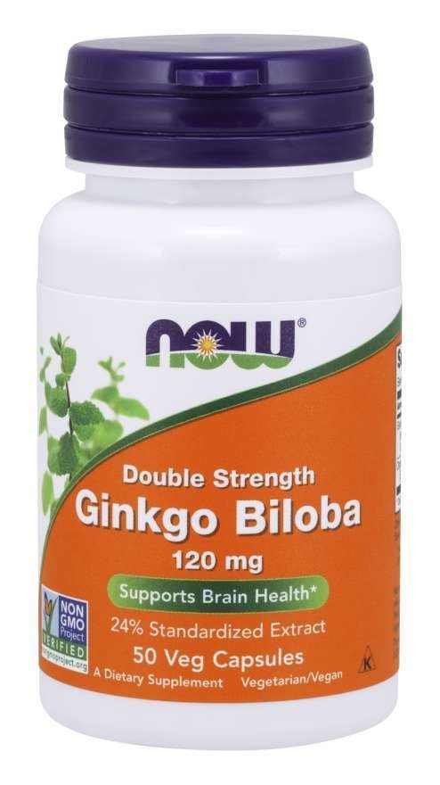 Now Foods Ginkgo Biloba,Double Strength 120mg 50 VegCap