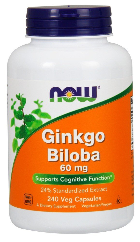 Now Foods Ginkgo Biloba 60mg 24 % Extract 240 Capsule