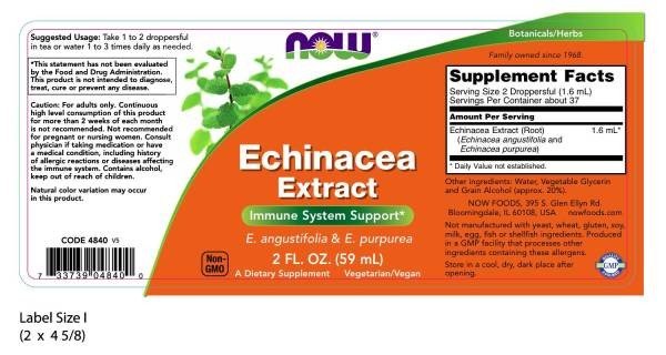 Now Foods Echinacea Extract 2 oz Liquid