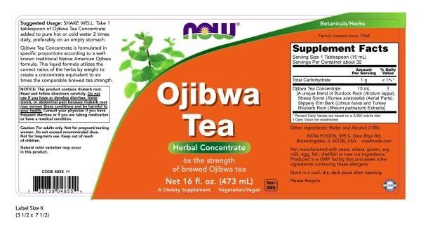 Now Foods Ojibwa Tea Concentrate 16 oz Liquid