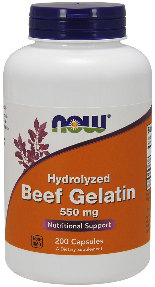 Now Foods Beef Gelatin 550mg Hydrolyzed 200 Capsule