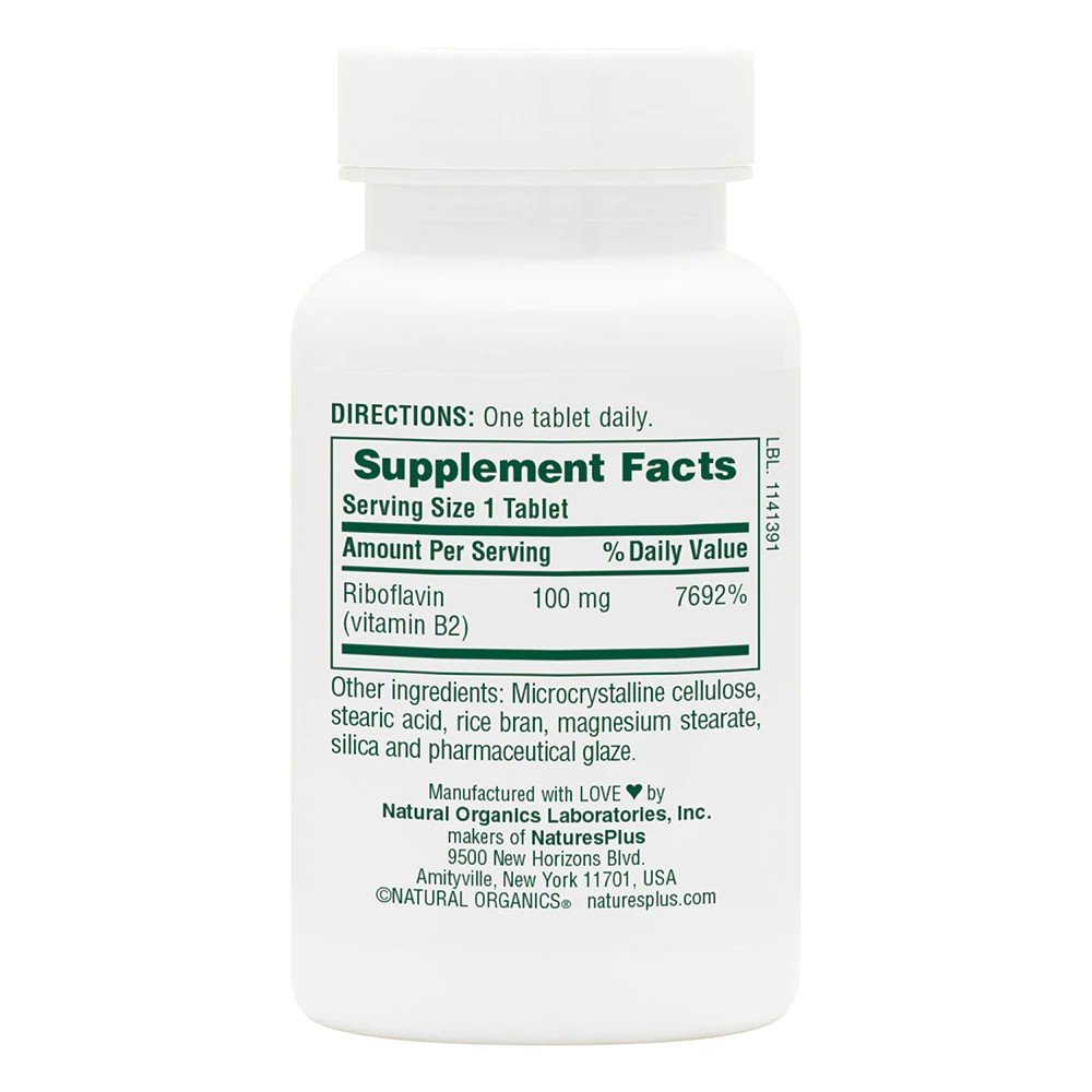 Nature&#39;s Plus Vitamin B-2 100mg 90 Tablet