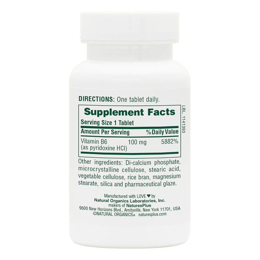 Nature&#39;s Plus Vitamin B-6 100mg 90 Tablet