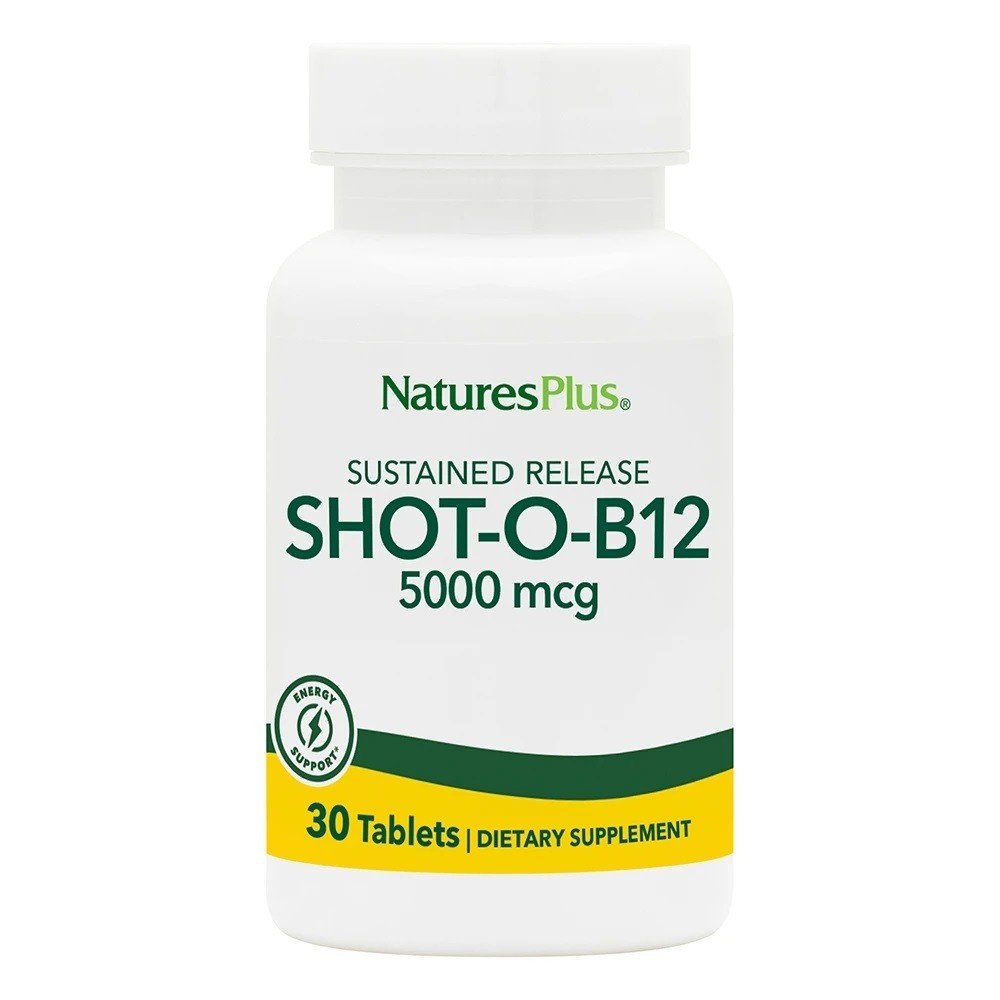 Nature's Plus Shot-O-B-12 5000mcg Time Release 30 Sustained Release Tablet