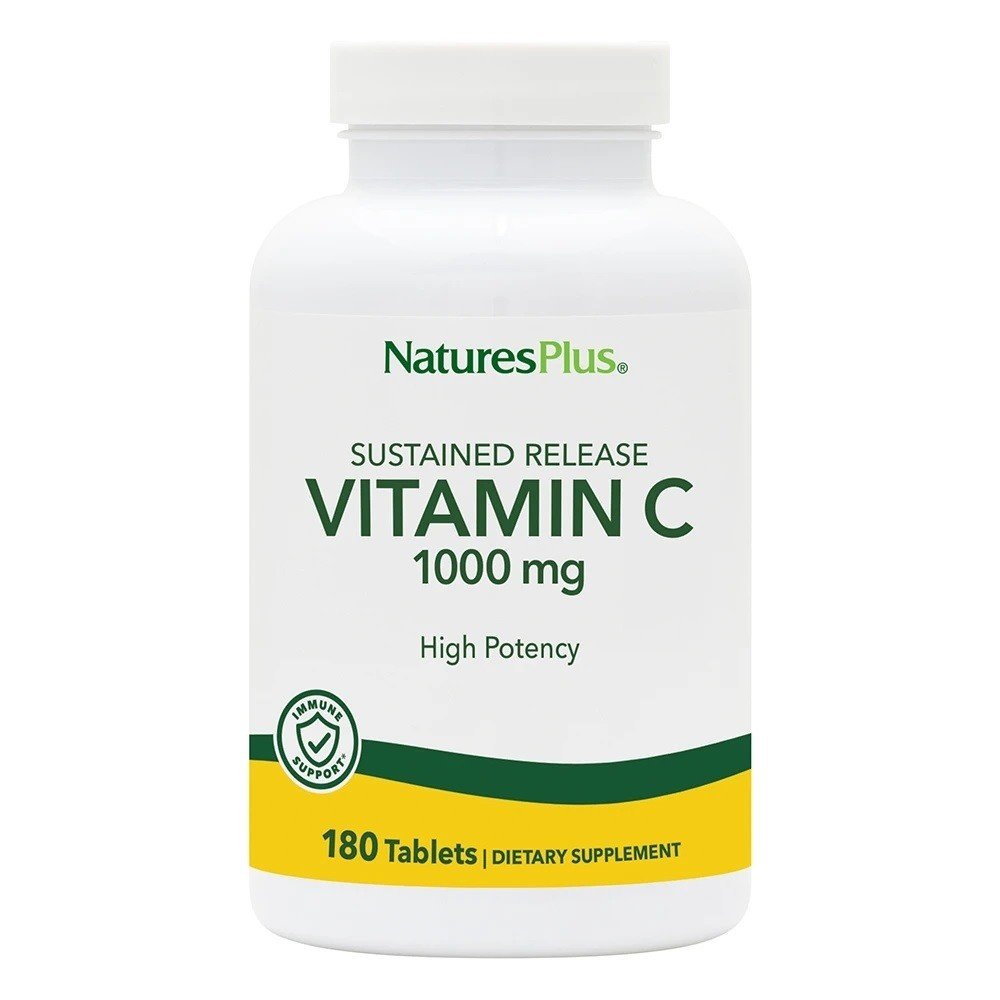 Nature&#39;s Plus Vitamin C 1000mg Time Release with Rose Hips 180 Sustained Release Tablet