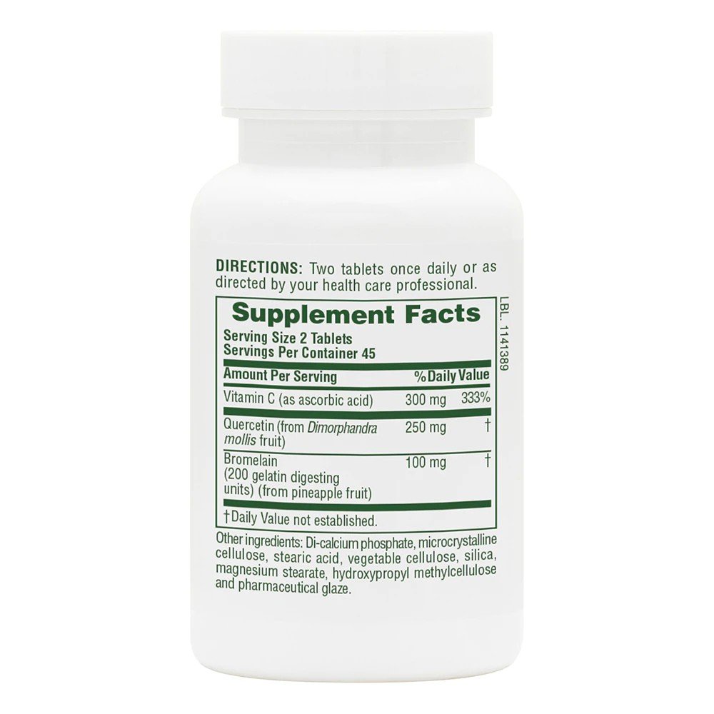 Nature&#39;s Plus Quercetin Plus with Vitamin C &amp; Bromelain 90 Tablet