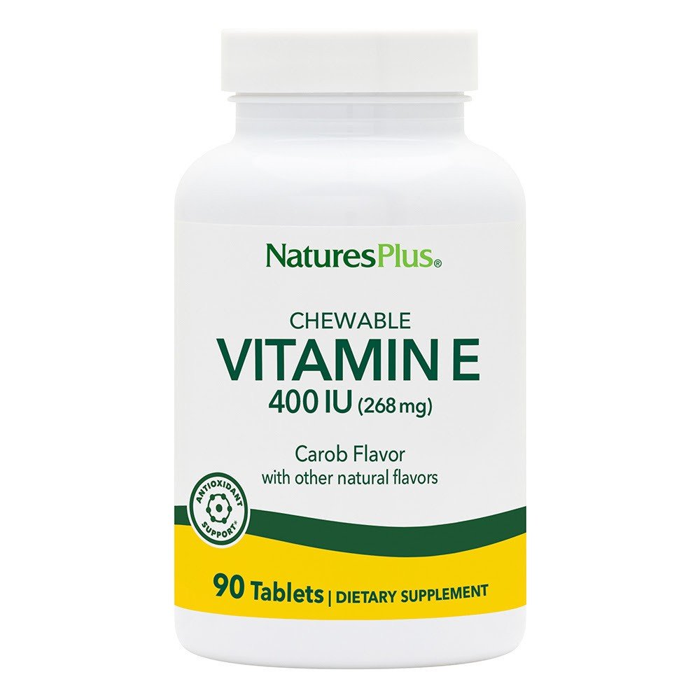 Nature&#39;s Plus Vitamin E 400 IU - Carob Flavored 90 Chewable