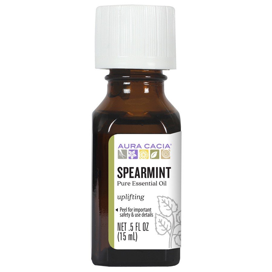 Aura Cacia Spearmint Essential Oil 0.5 oz Oil