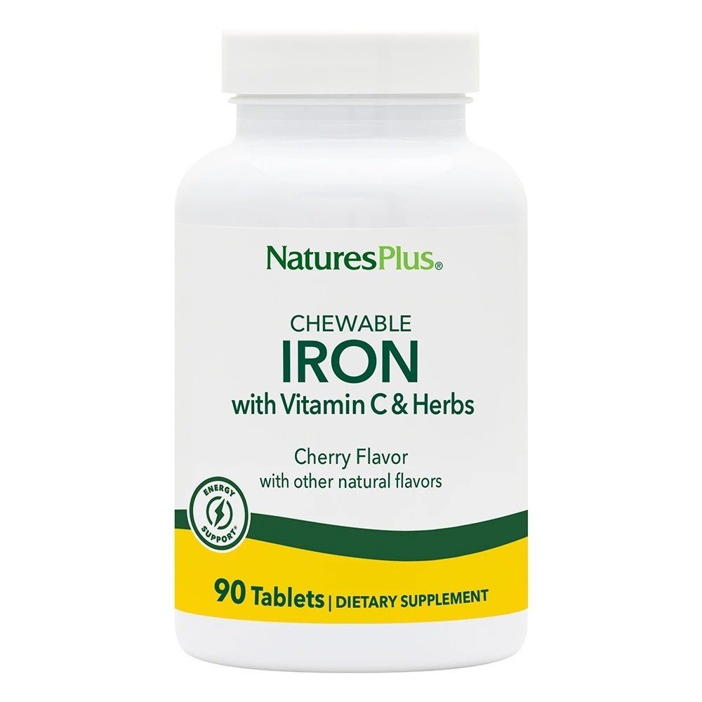 Nature&#39;s Plus Iron With C Herbal Formula 90 Chewable