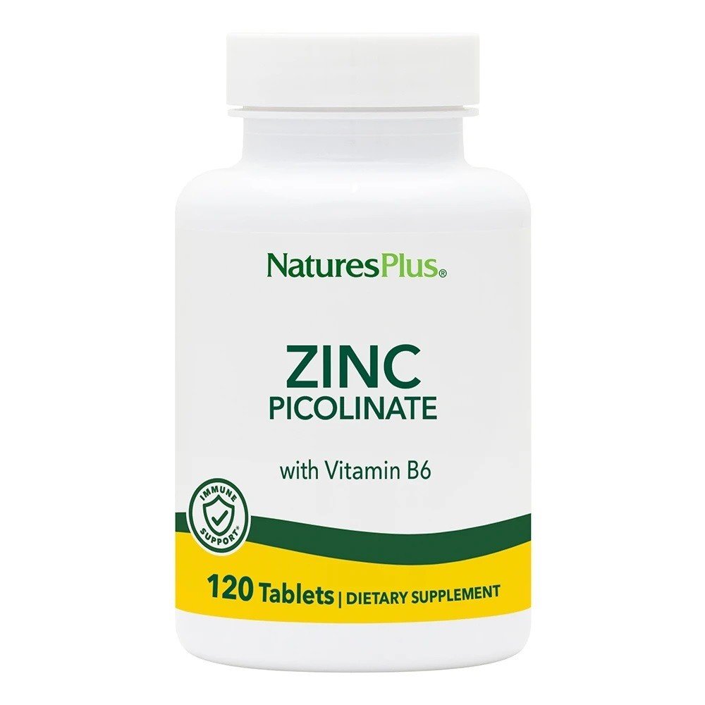 Nature&#39;s Plus Zinc Picolinate with Vitamin B-6 120 Tablet