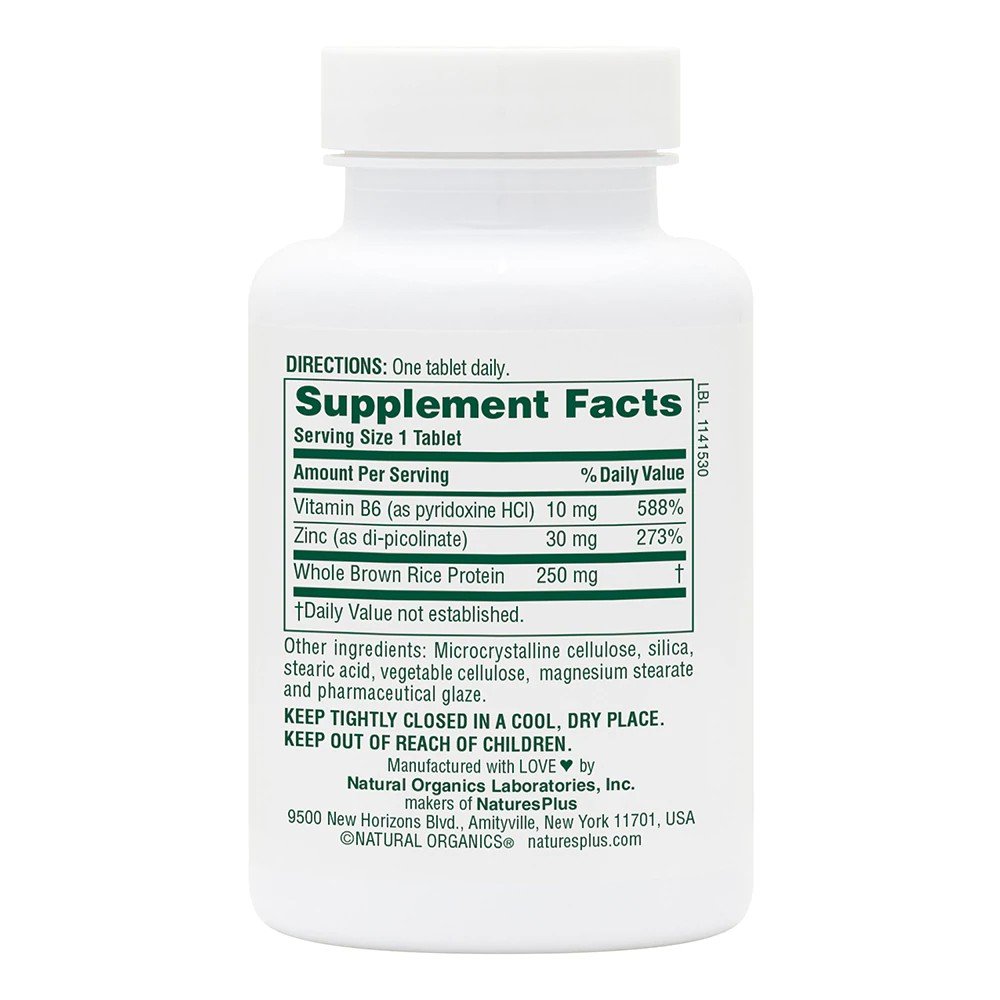Nature&#39;s Plus Zinc Picolinate with Vitamin B-6 120 Tablet