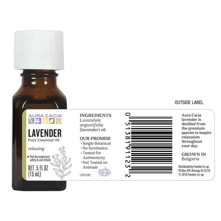 Aura Cacia Lavender Essential Oil 0.5 oz Oil