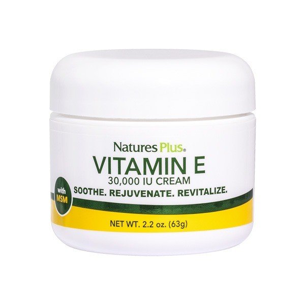Nature&#39;s Plus Vitamin E Cream 30,000 IU with MSM 2.2 oz Cream