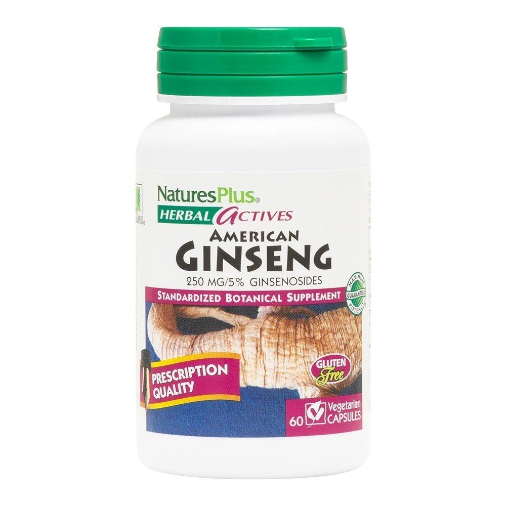 Nature&#39;s Plus American Ginseng Extract 250mg 60 Capsule