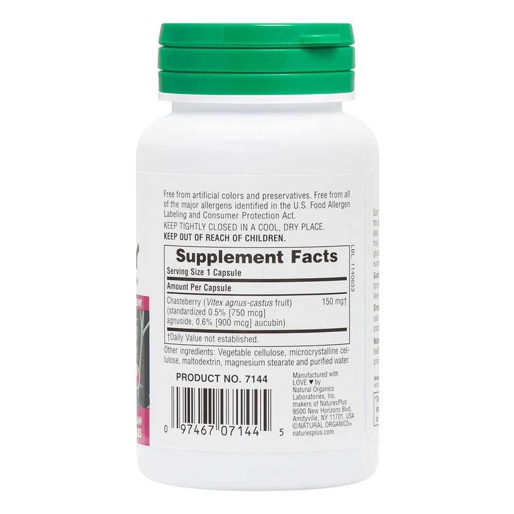 Nature&#39;s Plus Chasteberry Extract 150mg 60 Capsule