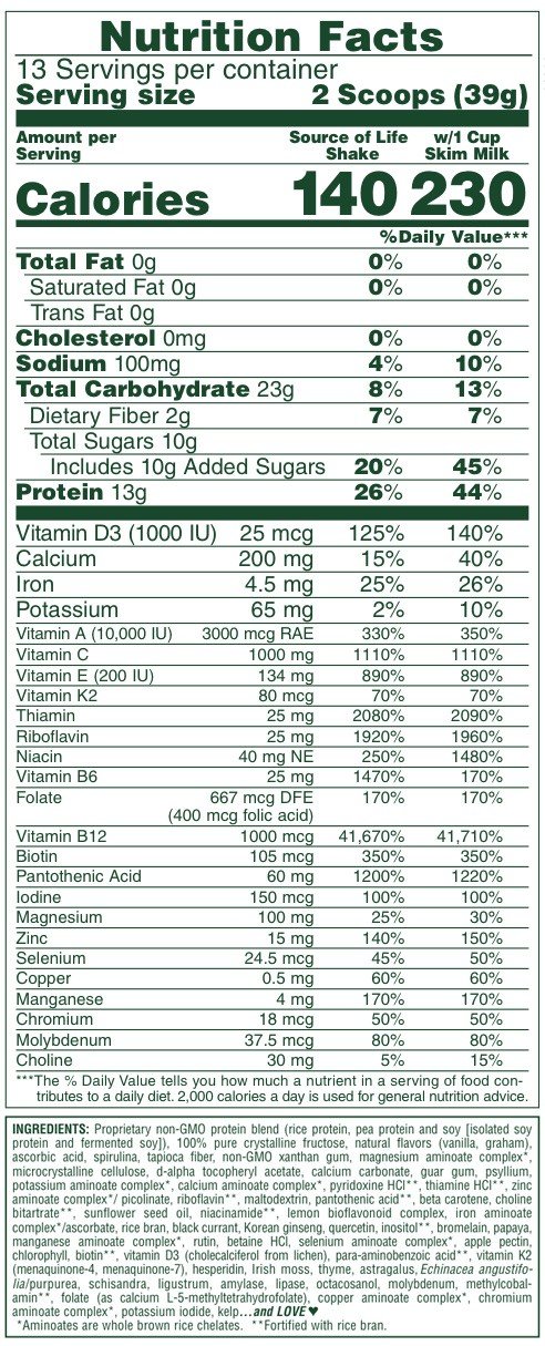 Nature&#39;s Plus Source of Life Energy Shake Creamy Granola 8 Packet
