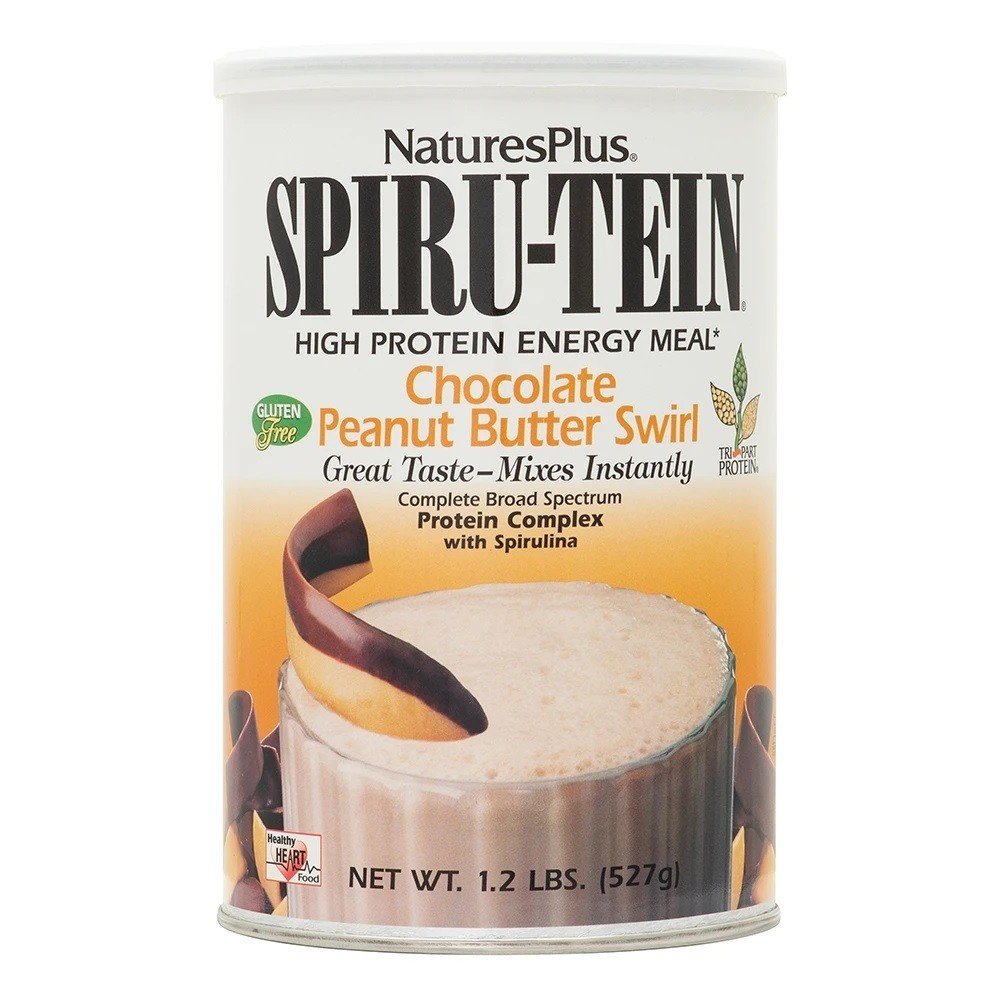 Nature's Plus Spiru-Tein (Spirutein) Shake - Chocolate Peanut Butter Swirl 1.2 lbs Powder