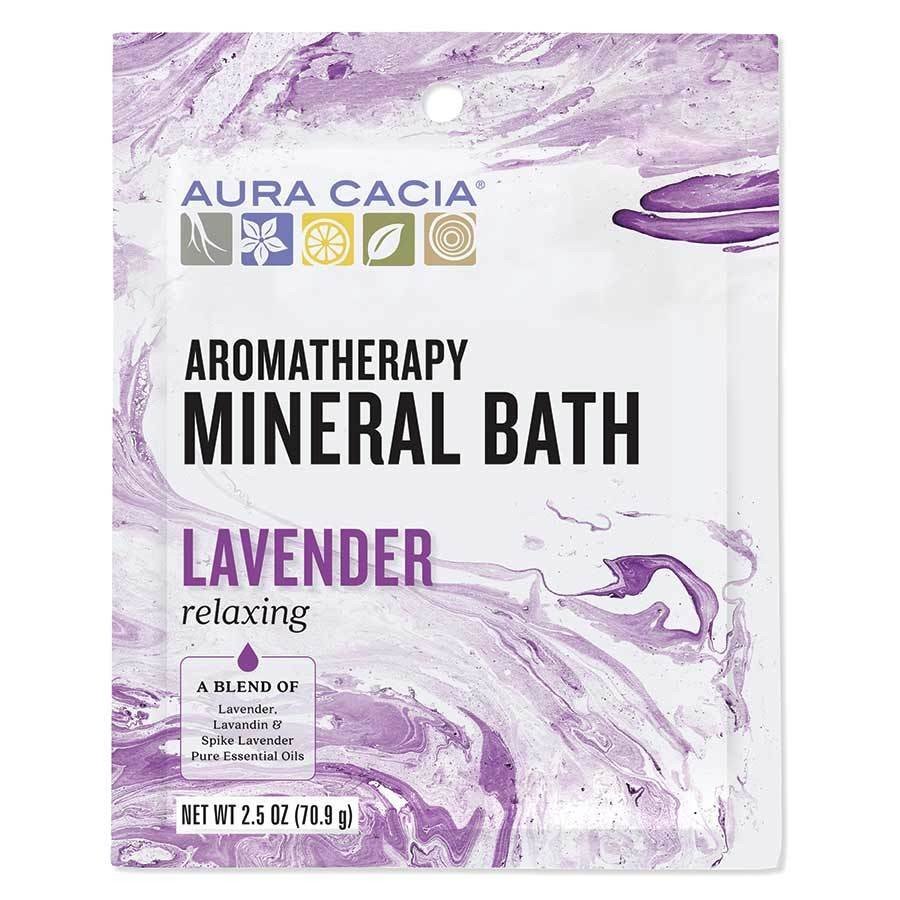 Aura Cacia Mineral Bath-Relaxing Lavender 3 oz Bath Salt