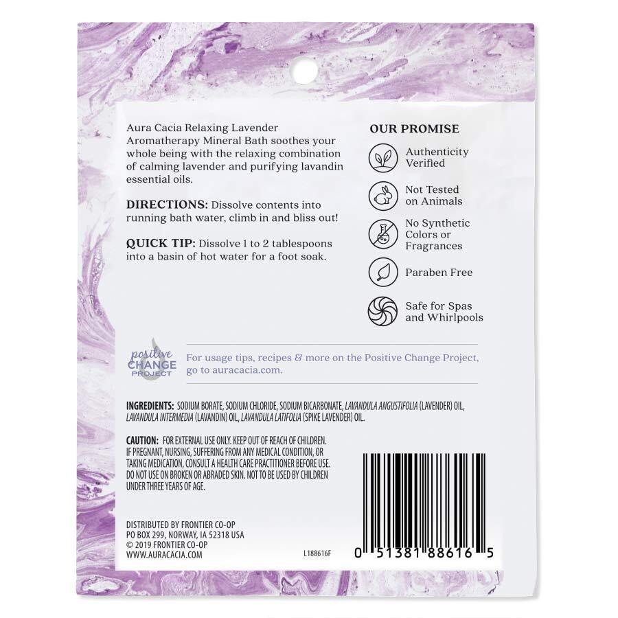 Aura Cacia Mineral Bath-Relaxing Lavender 3 oz Bath Salt