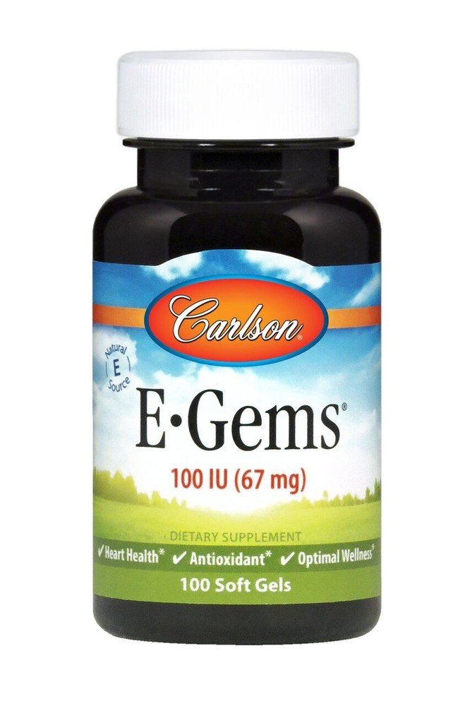 Carlson Laboratories E Gems 100 IU 100 Softgel