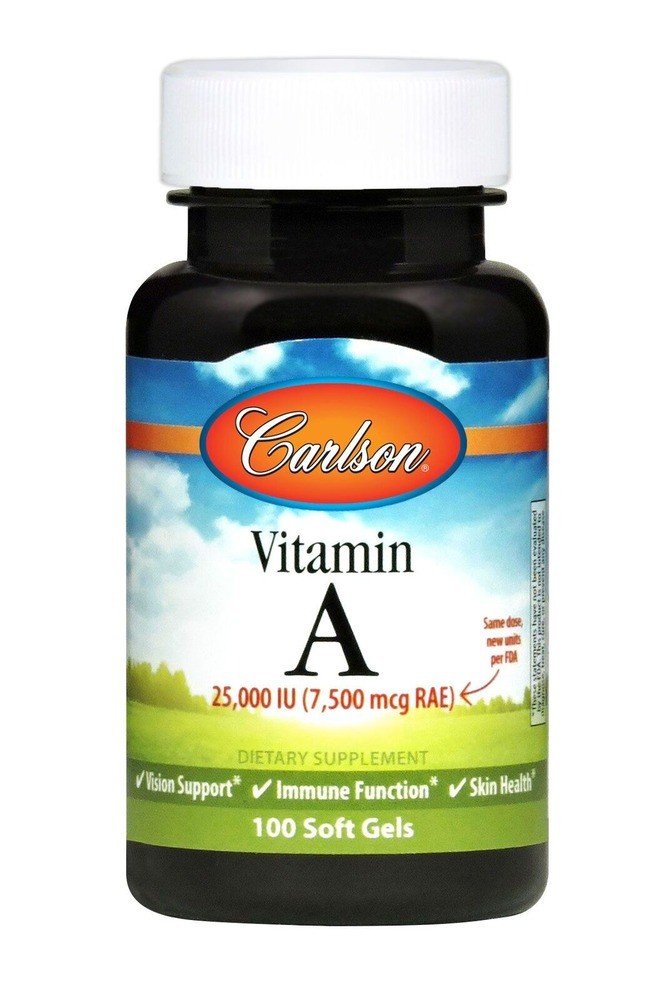 Carlson Laboratories Vitamin A Natural 25,000 IU 100 Softgel