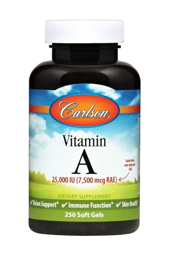 Carlson Laboratories Vitamin A Natural 25,000 IU 250 Softgel